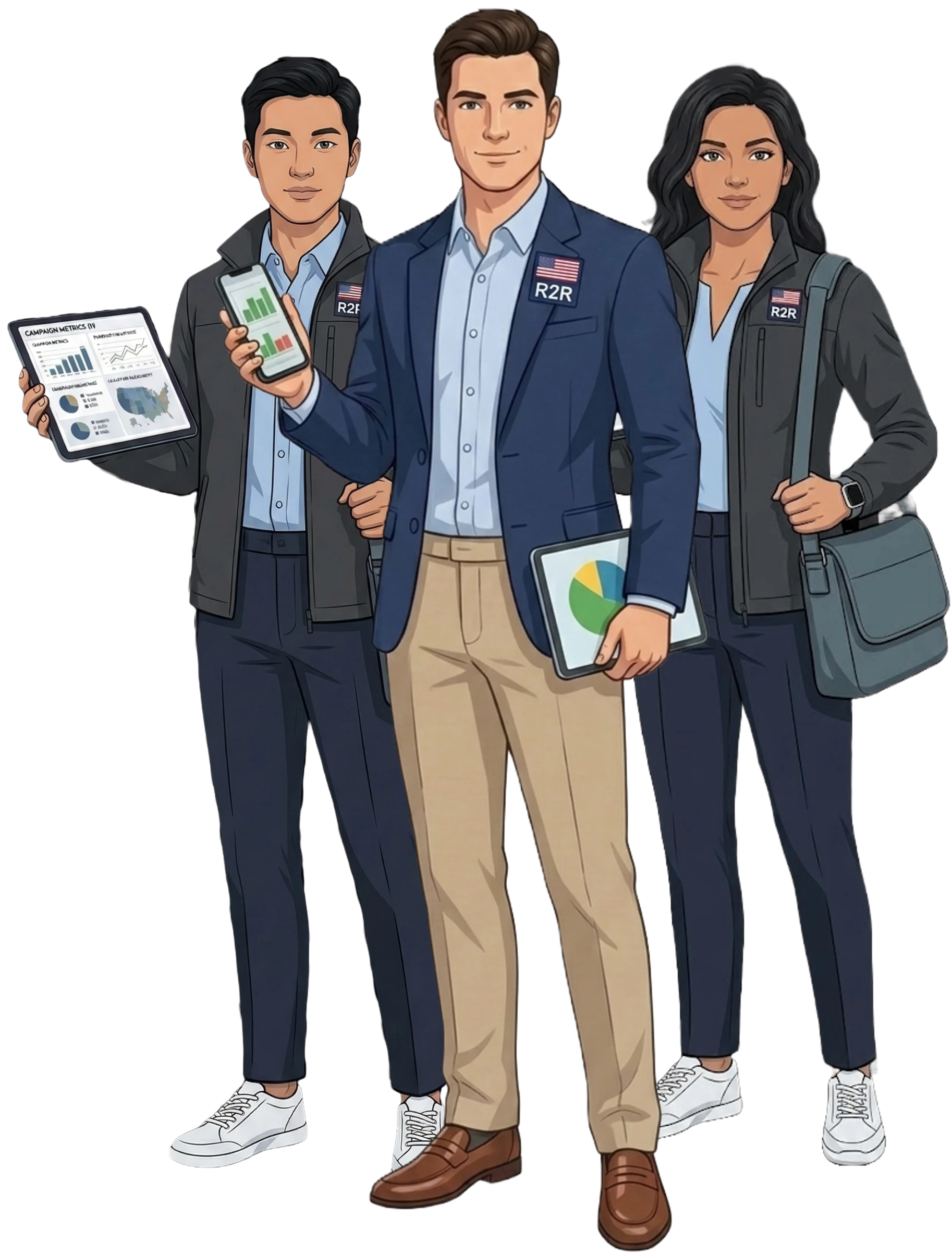Jon Locke, Tom Hobbes, and Jax Rousseau, your Ready-to-Run experience agents